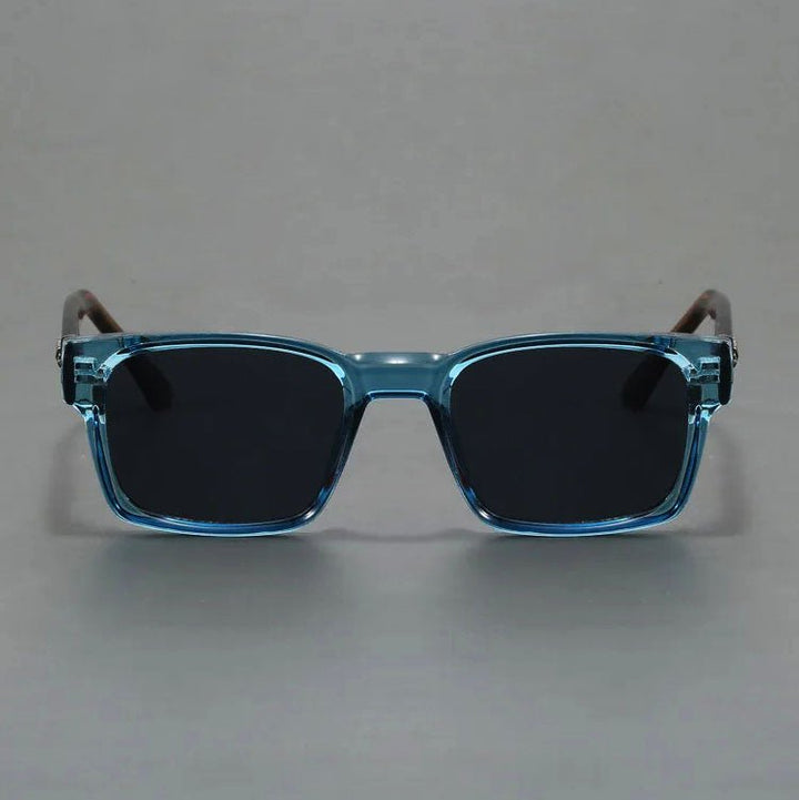 Unisex square acetate frame sunglasses featuring gradient UV400 lenses. Trendy fashion accessory for eye protection.