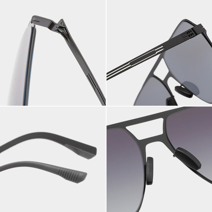 Stylish unisex square frame sunglasses, lightweight eyewear for full UV protection.