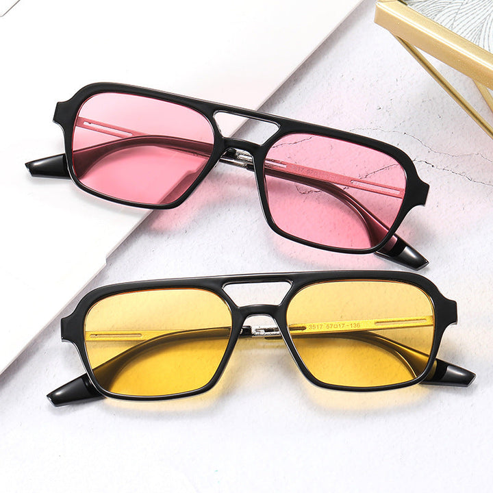 Stylish unisex square shades, a fashion accessory offering complete UV protection.