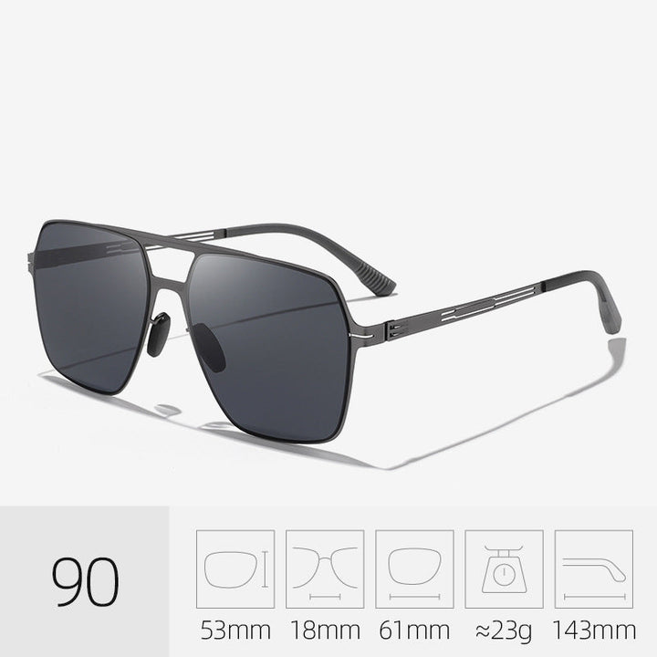 Black square unisex sunglasses, a trendy fashion statement with advanced UV protection.