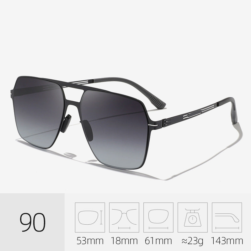 Lightweight square frame sunglasses for men & women, essential UV protective eyewear.