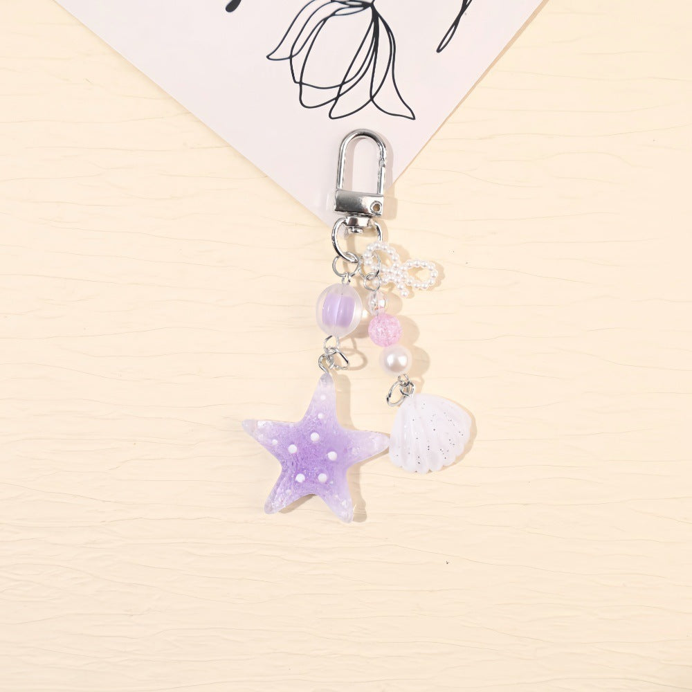 Trendy unisex sparkling star keychain, a maritime bag charm or gift for any occasion.