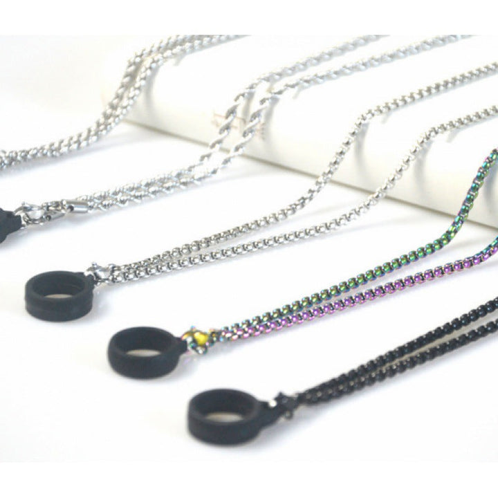 Versatile unisex chain lanyard holds vape pens & e-cigs securely. Fashionable and practical neck strap.