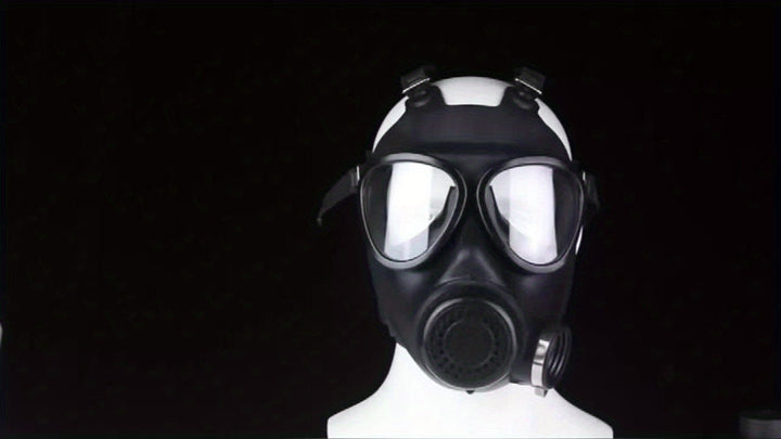 Full face tactical gas mask, a vital piece of hazmat and outdoor safety gear for chemical protection.