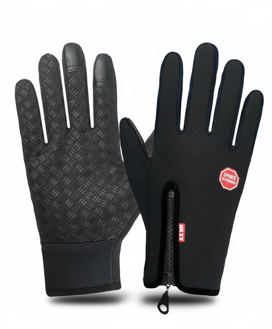 Unisex thermal winter gloves with touchscreen, anti-slip grip for skiing, cycling, hiking. Insulated & warm for cold weather.