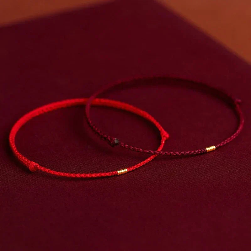 Harmony energy bracelet, a handcrafted Tibetan blessing. Unisex spiritual accessory for mindfulness, adjustable fit.