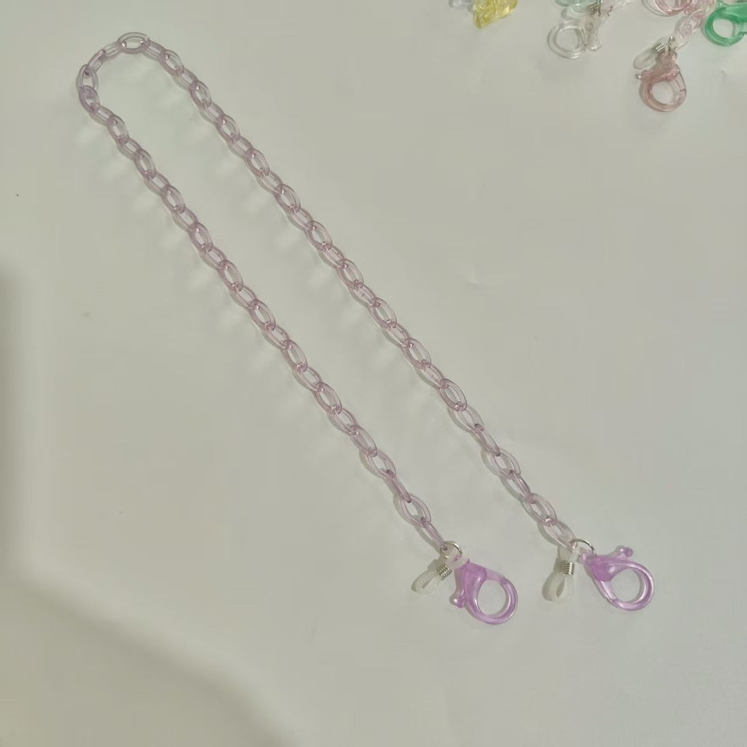 Durable transparent resin chain, ensuring your glasses are always within reach.