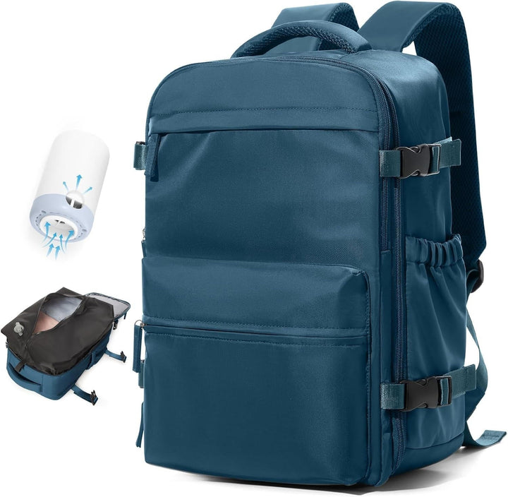 Commuting & daily use backpack: 17" laptop sleeve, space-saving vacuum compression, organized compartments.