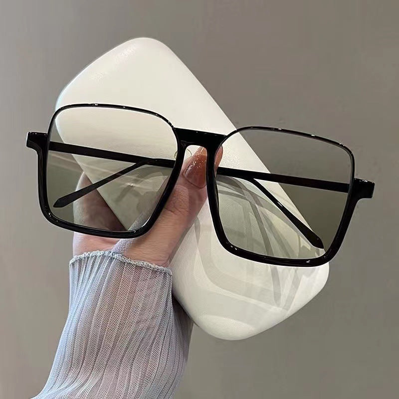 Transparent oversized fashion glasses frame for unisex, a trendy plastic eyewear accessory for daily wear.