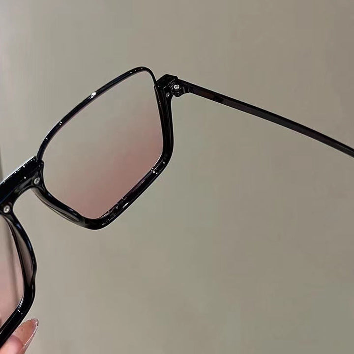 Vibrant red oversized fashion glasses frame, unisex trendy plastic eyewear, a bold and stylish accessory.