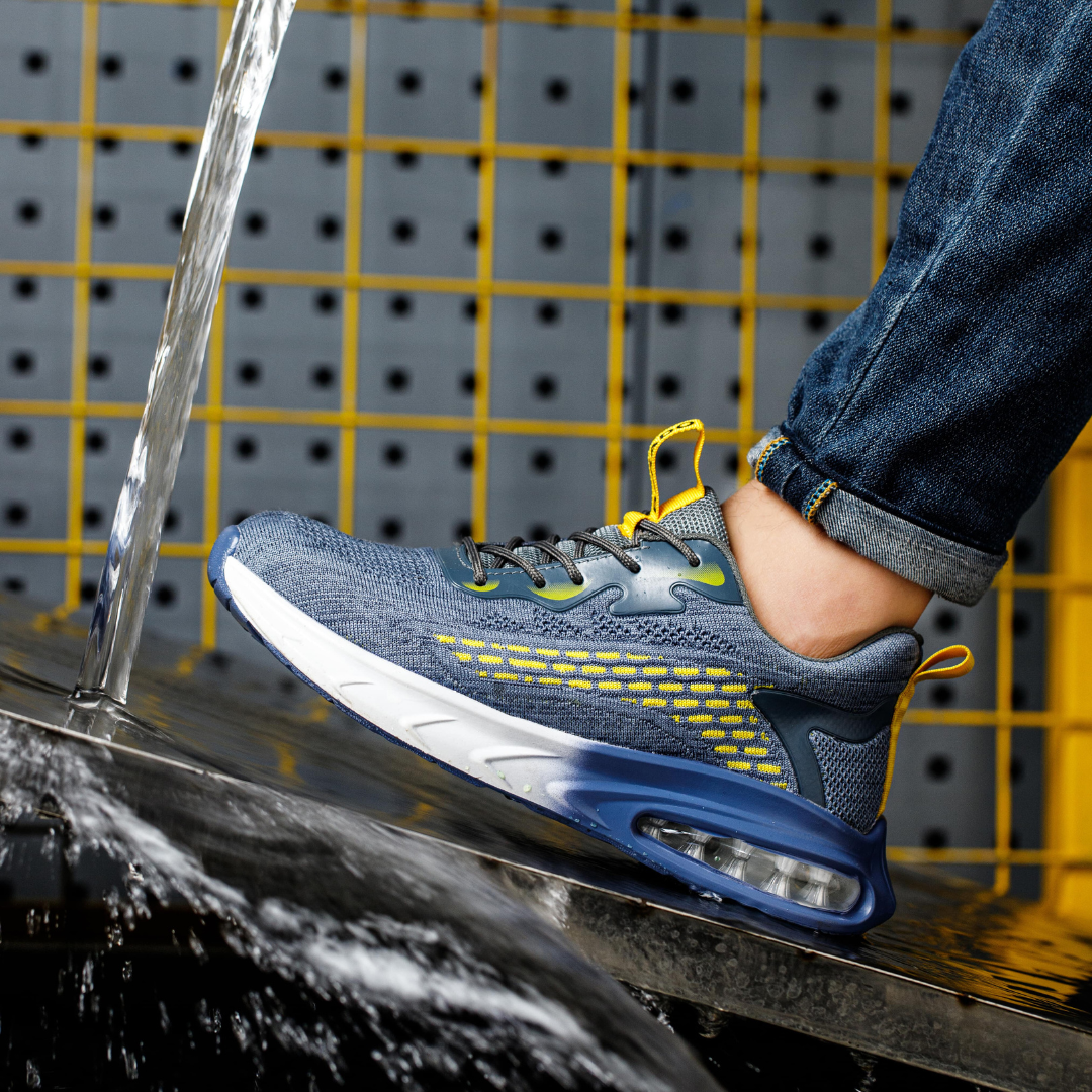 Unisex ultralight orthopedic work shoes with safety toe protection for all-day comfort and support.