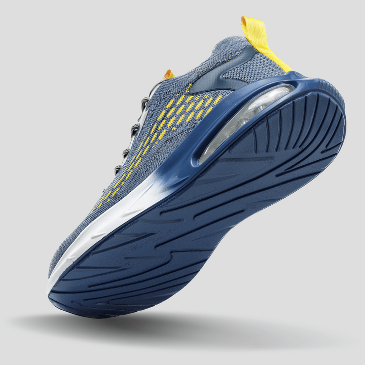 Ultralight orthopedic safety work shoes with steel toe protection and slip-resistant sole.