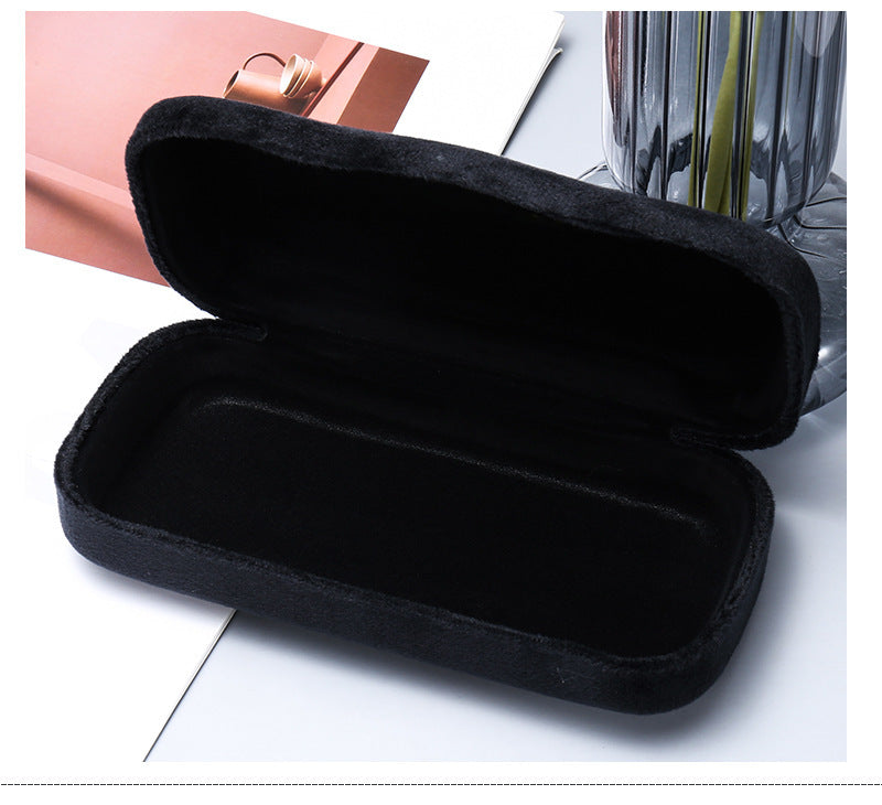 Luxurious velvet eyeglass case, a gentle protector for prescription glasses & shades. Fashion accessory.