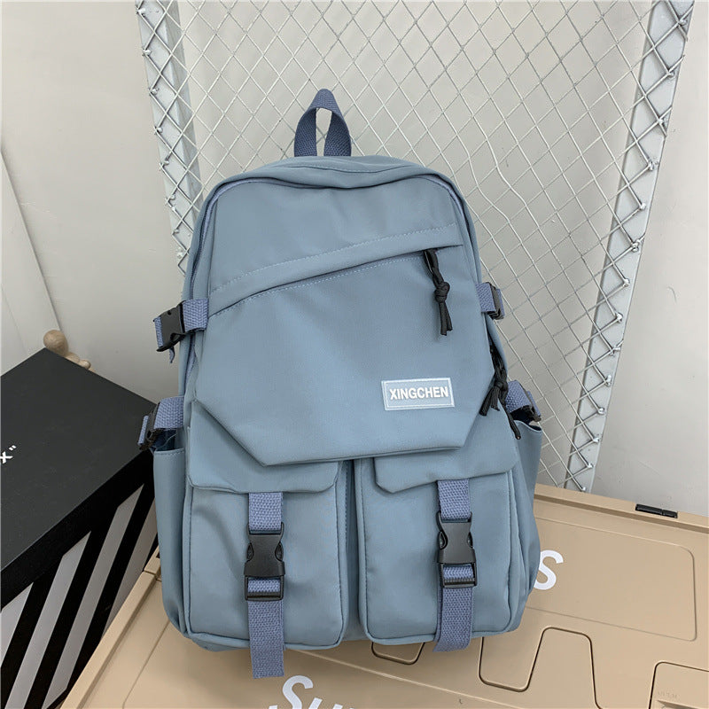 Durable waterproof outdoor rucksack, ergonomic design for comfortable unisex hiking & camping.