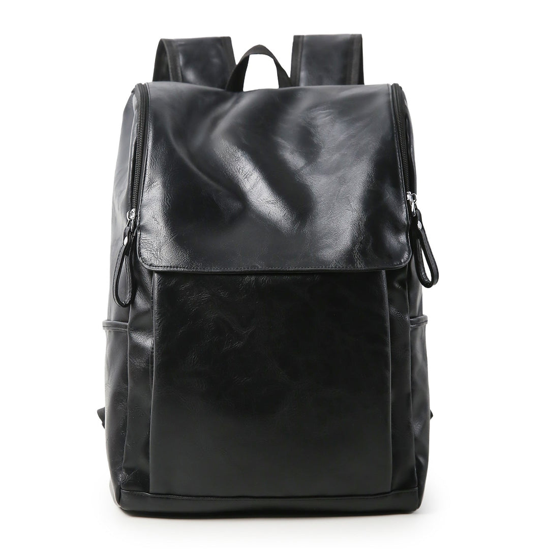 Stylish grey unisex backpack with laptop sleeve, ideal for travel, work, and everyday organization.