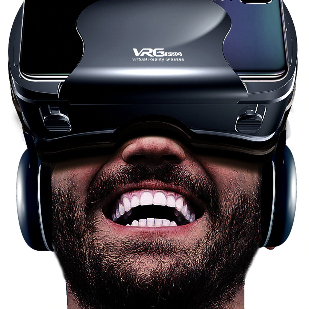 Ergonomic unisex VR headset for iPhone/Android. Comfortable virtual reality glasses for extended mobile entertainment.