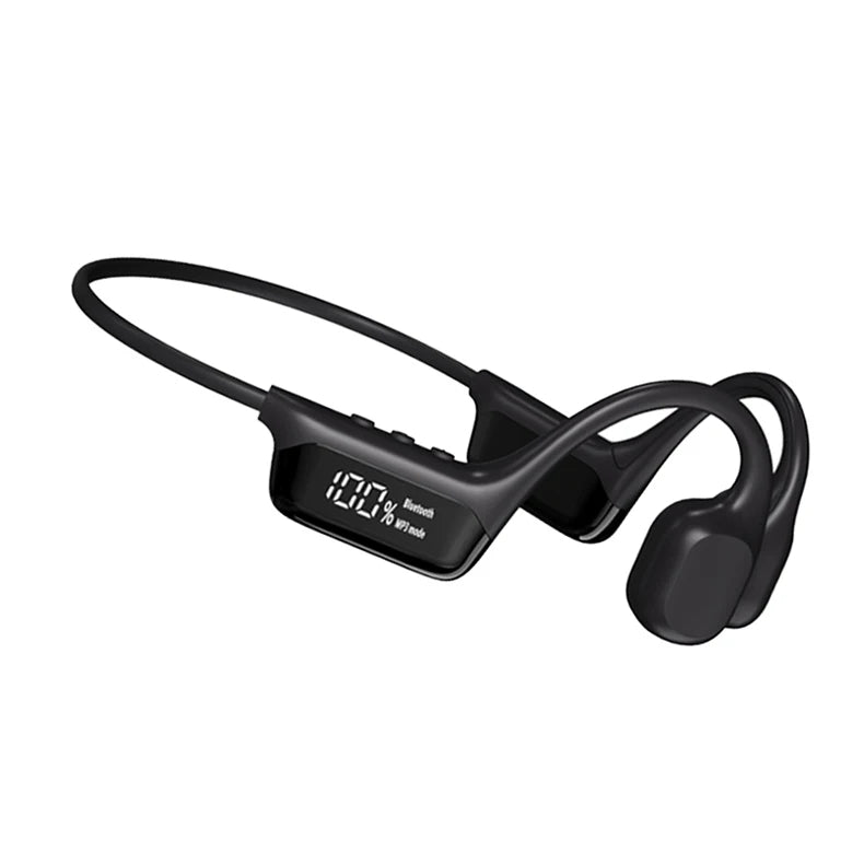 Unisex waterproof bone conduction headphones for swimming, sports, and active lifestyles. Open ear design.