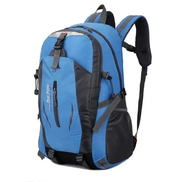 Unisex waterproof outdoor backpack for adventure, with easy-access multiple pockets & durable design.