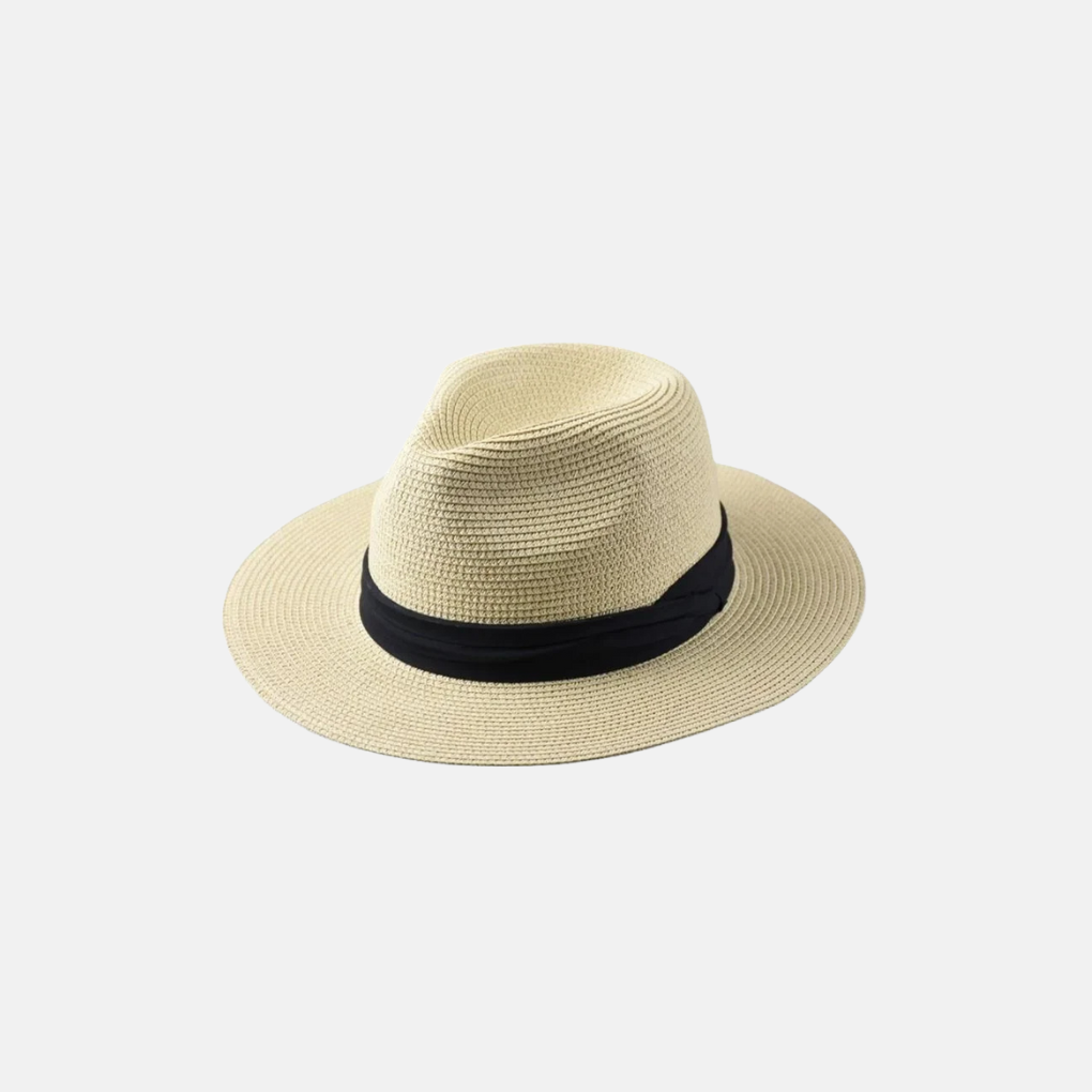 Breathable wide brim straw sun hat for men & women. Ideal summer, beach, and travel accessory for ultimate UV protection.