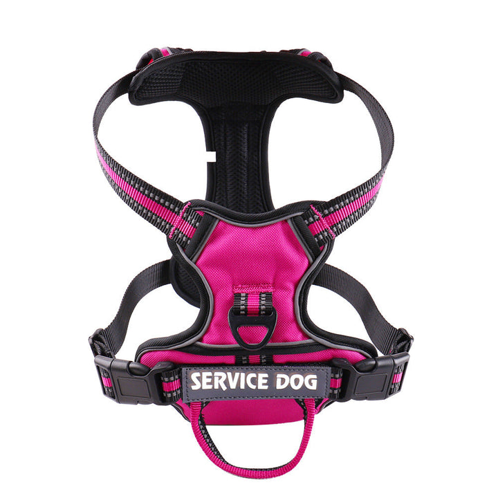Reflective personalized Y-harness for dogs, breathable & secure for adventures.