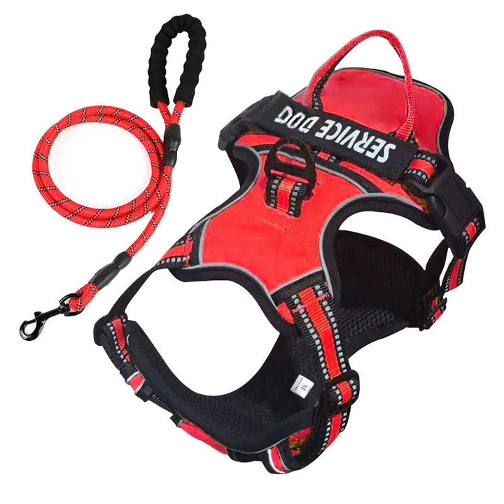 Durable personalized pet harness, reflective for safety & comfortable Y-front fit.