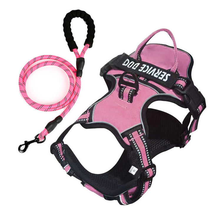 Personalized reflective dog harness, Y-front design for ultimate comfort & safety.