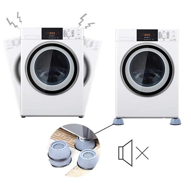 Anti-movement stability pads for laundry appliances. Stops walking & skidding, improves stability.