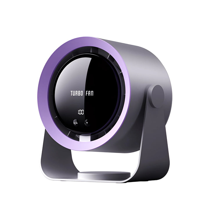 Sleek LED bladeless fan, quiet air circulator for enhanced modern home aesthetics & comfort.
