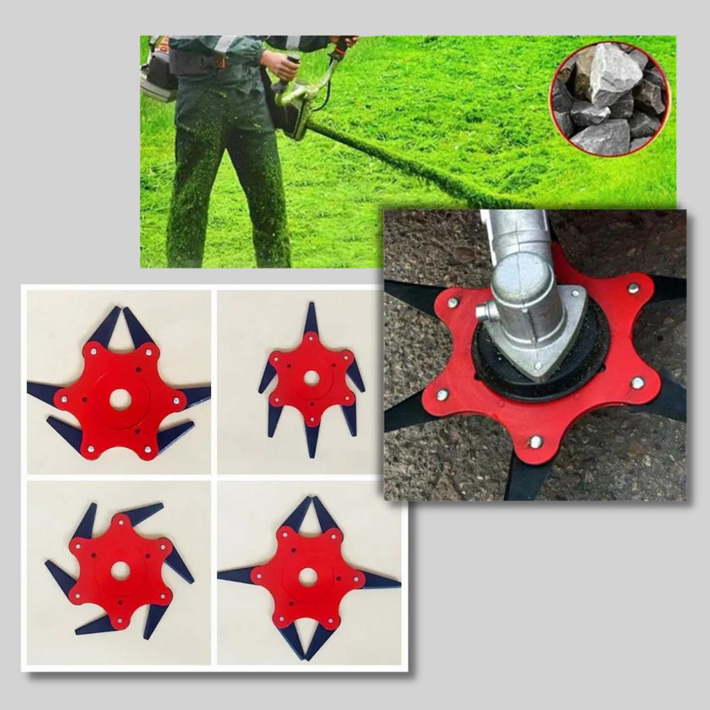 New4 universal brush cutter attachment: heavy-duty yard tool for effective grass & weed cutting.