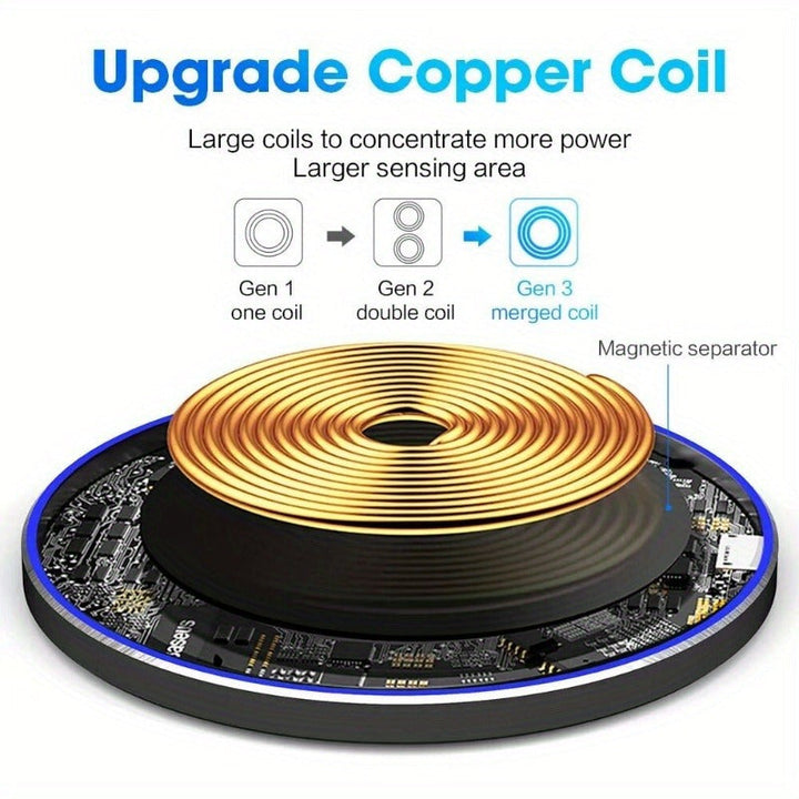 Upgrade to universal fast wireless charging. Power your iPhone & Android smartphones with this convenient pad.