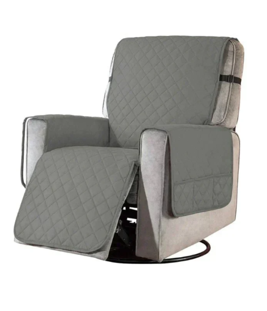 Comfortable quilted recliner cover, universal fit furniture protector for living spaces.