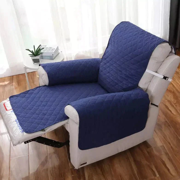 Durable, pet friendly recliner cover, quilted for comfort and spill resistance.