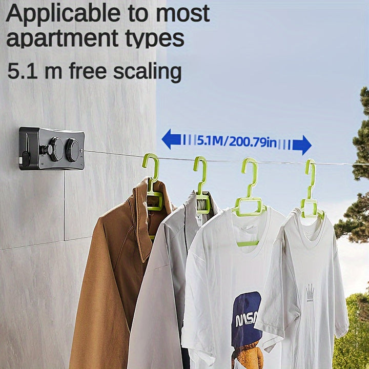 Foldable double clothesline: compact, space-saving laundry drying rack for home utility, easy storage.