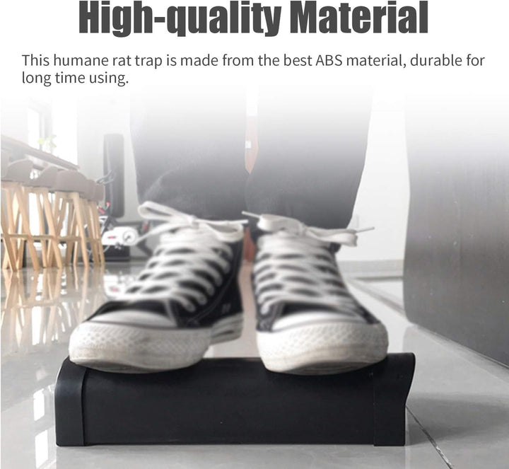 Durable steel humane rat trap cage for live rodent capture & release.