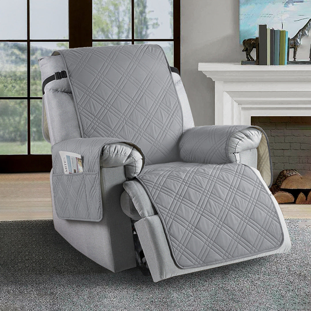 Easy-to-install universal fit recliner slipcover, snug and secure furniture protector for any chair.