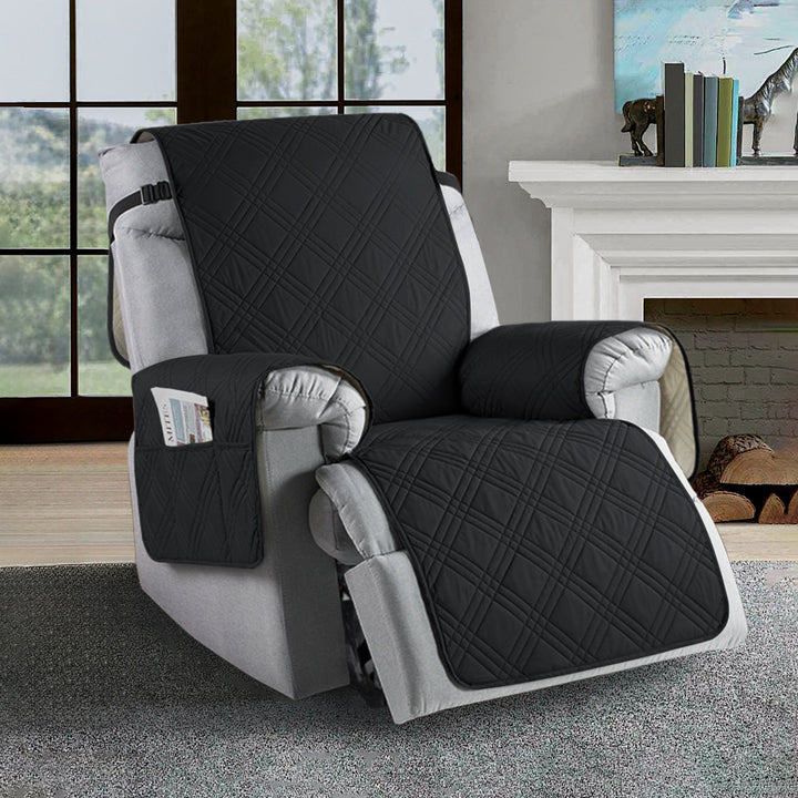 Pet-friendly & kid-proof water-resistant recliner slipcover, microfiber furniture protector for busy homes.