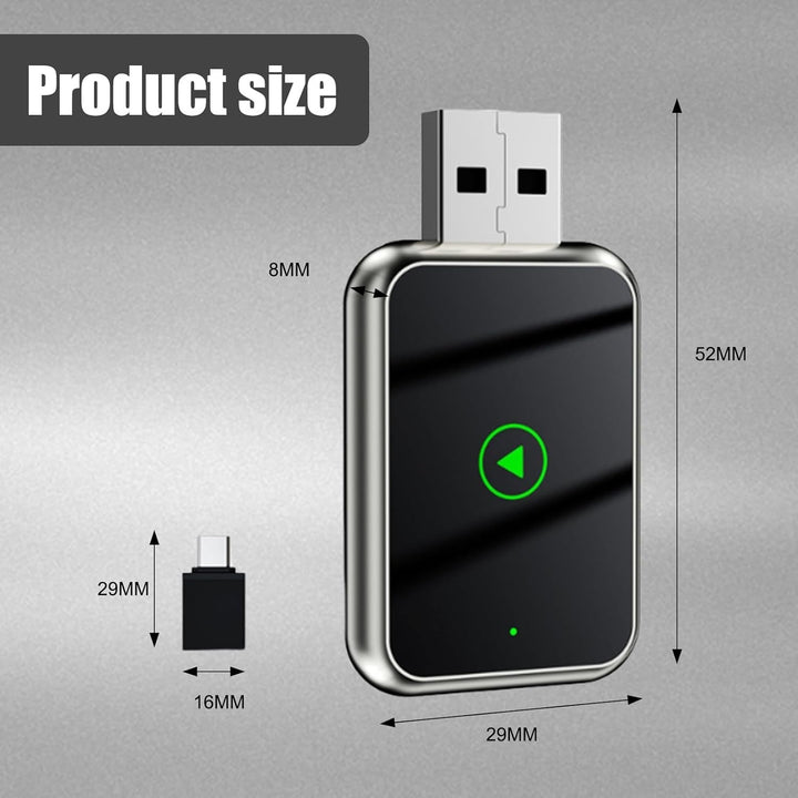 Essential car accessory: Universal wireless CarPlay & Android Auto adapter for smart navigation & multimedia.