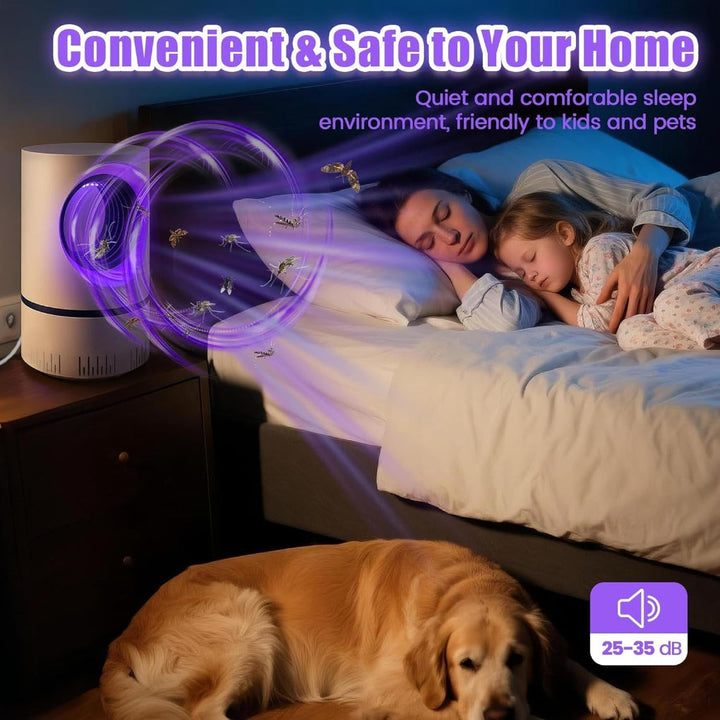 Sleek indoor UV mosquito killer. Chemical-free fly trap & bug zapper for home pest control, silent operation.