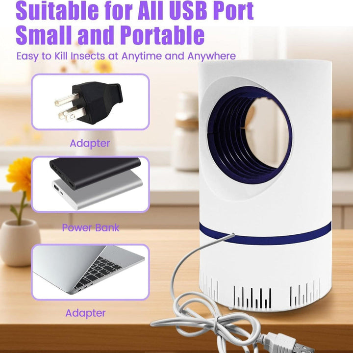 Chemical-free UV light insect trap. Silent mosquito killer & fly trap for effective indoor & outdoor home pest control.