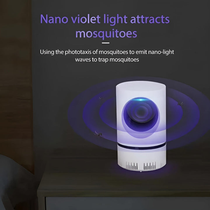 Powerful UV light insect trap providing silent mosquito & fly killer for effective home & garden pest defense.