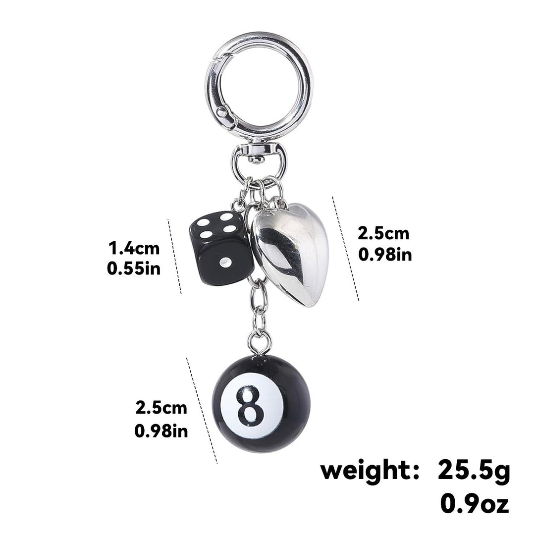 Unique colorful dice keychain, a durable and playful accessory that's perfect for gifts.