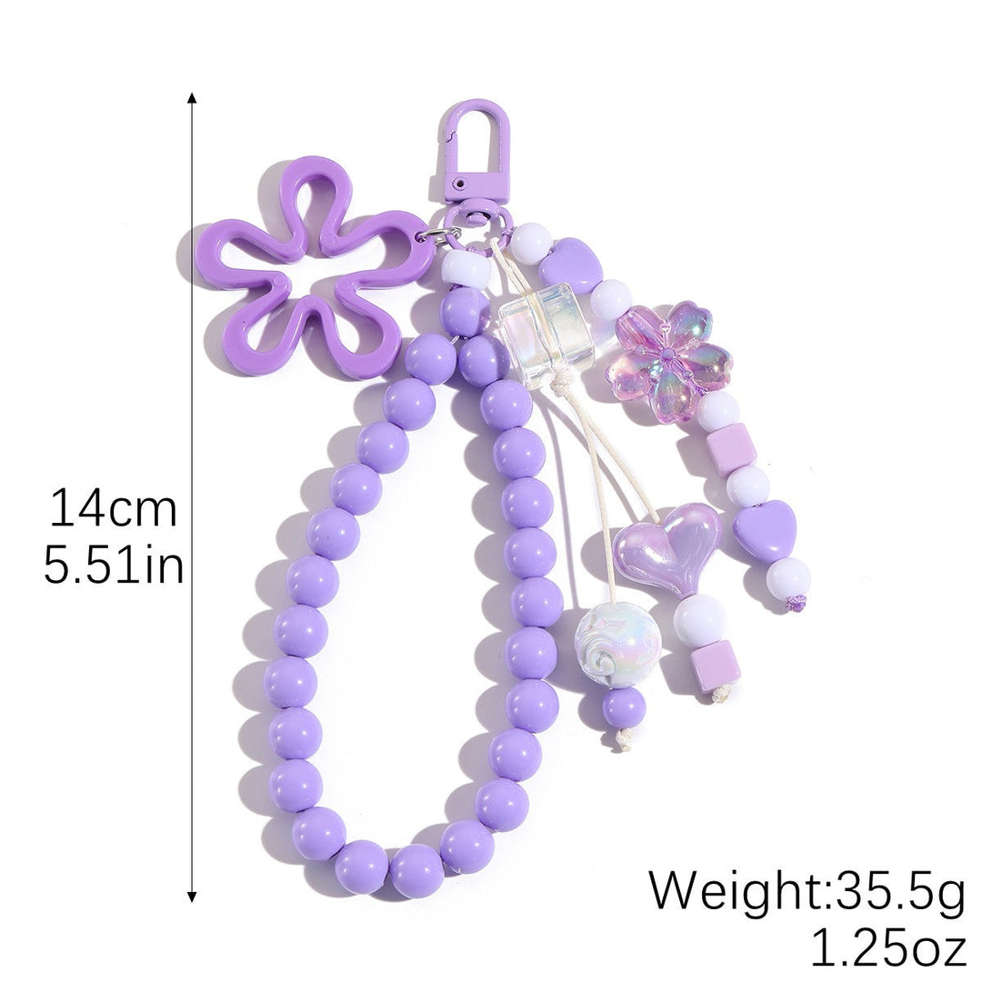 Durable plastic floral butterfly keychain, a bright and unique gift accessory.