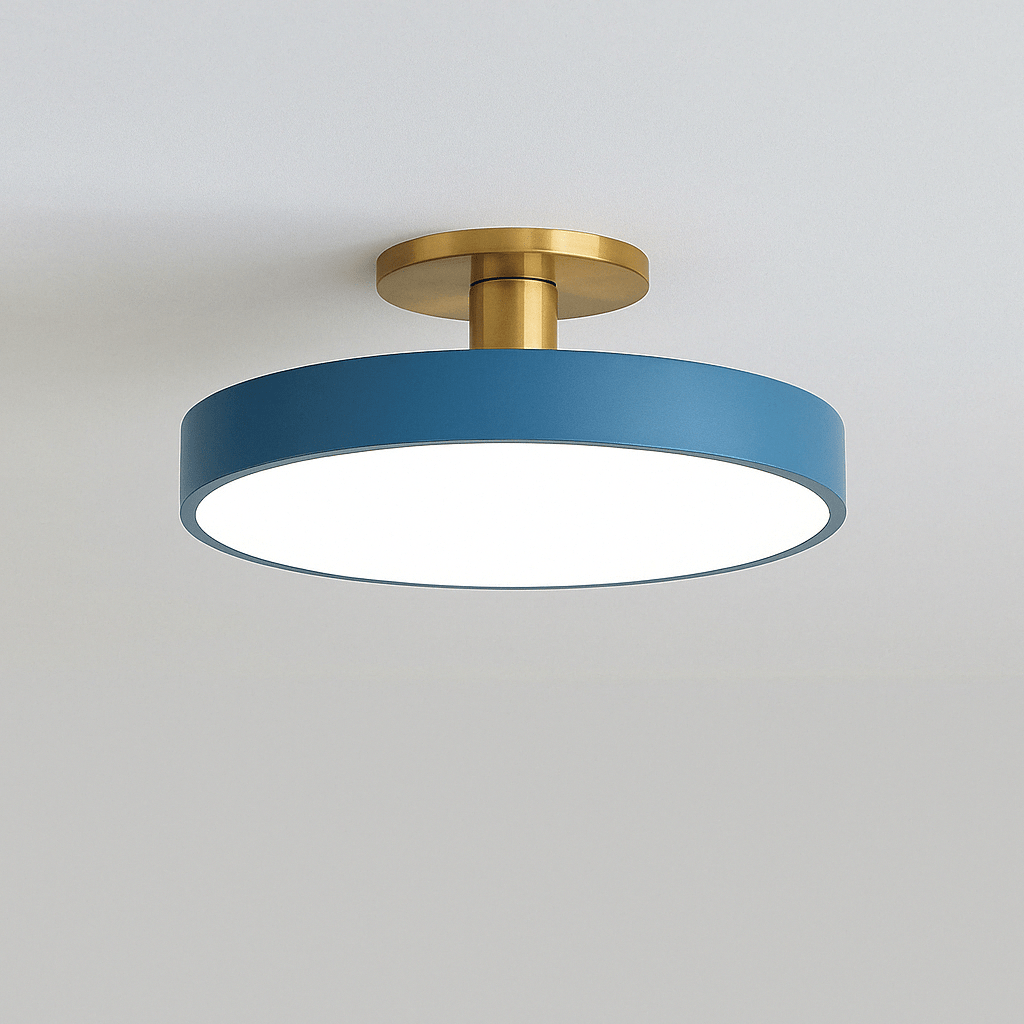 Premium Macaron LED ceiling light. Vibrant, colorful modern lighting fixture for contemporary home decor. Surface mount.