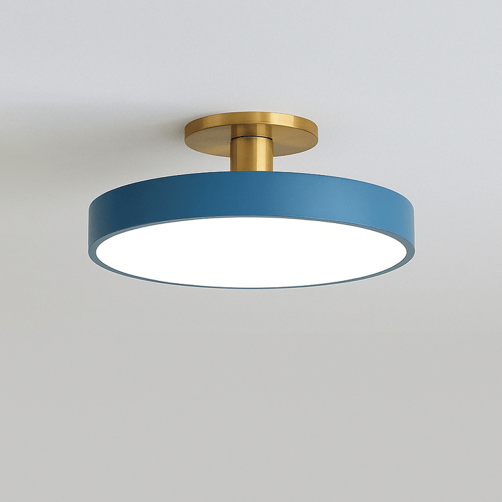 Premium Macaron LED ceiling light. Vibrant, colorful modern lighting fixture for contemporary home decor. Surface mount.