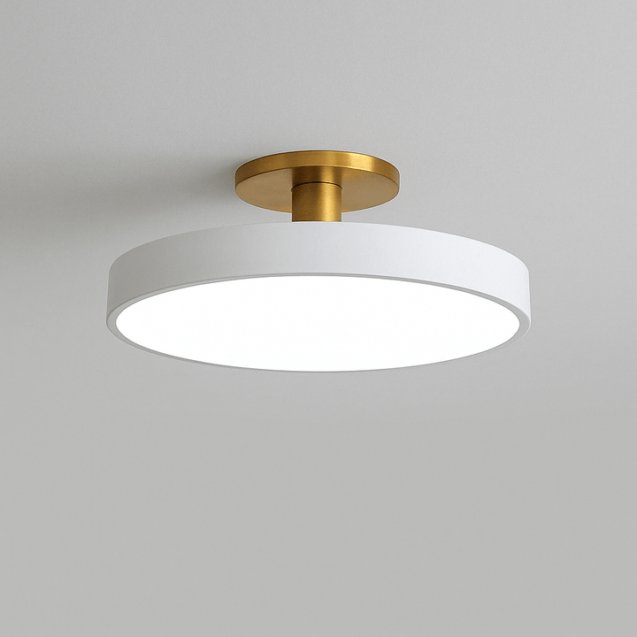 Vibrant Macaron LED ceiling light. Modern, colorful surface mount lamp for contemporary home decor.
