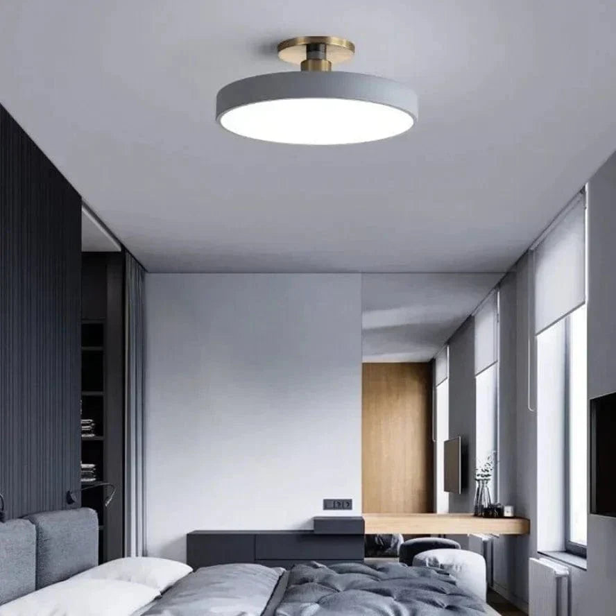 Bright Macaron LED ceiling light, perfect for modern Nordic interiors. Colorful, energy-efficient home lighting.
