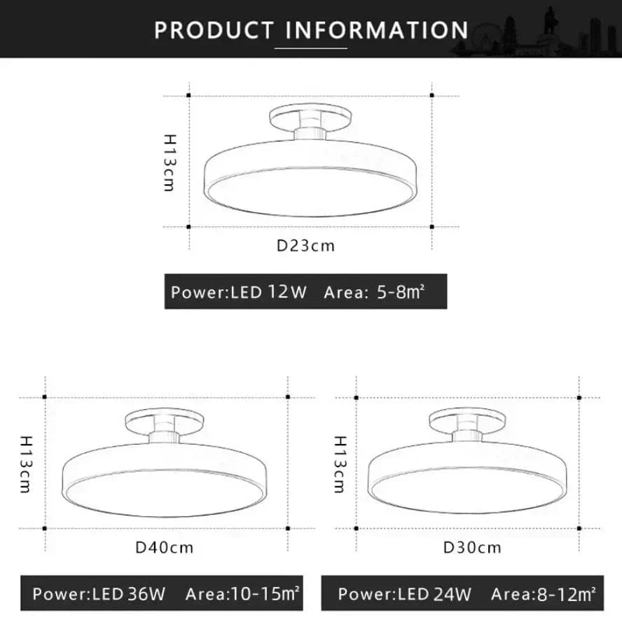 Decorative Macaron LED ceiling light. Vibrant, colorful ambient lighting for modern homes. Surface mount fixture.