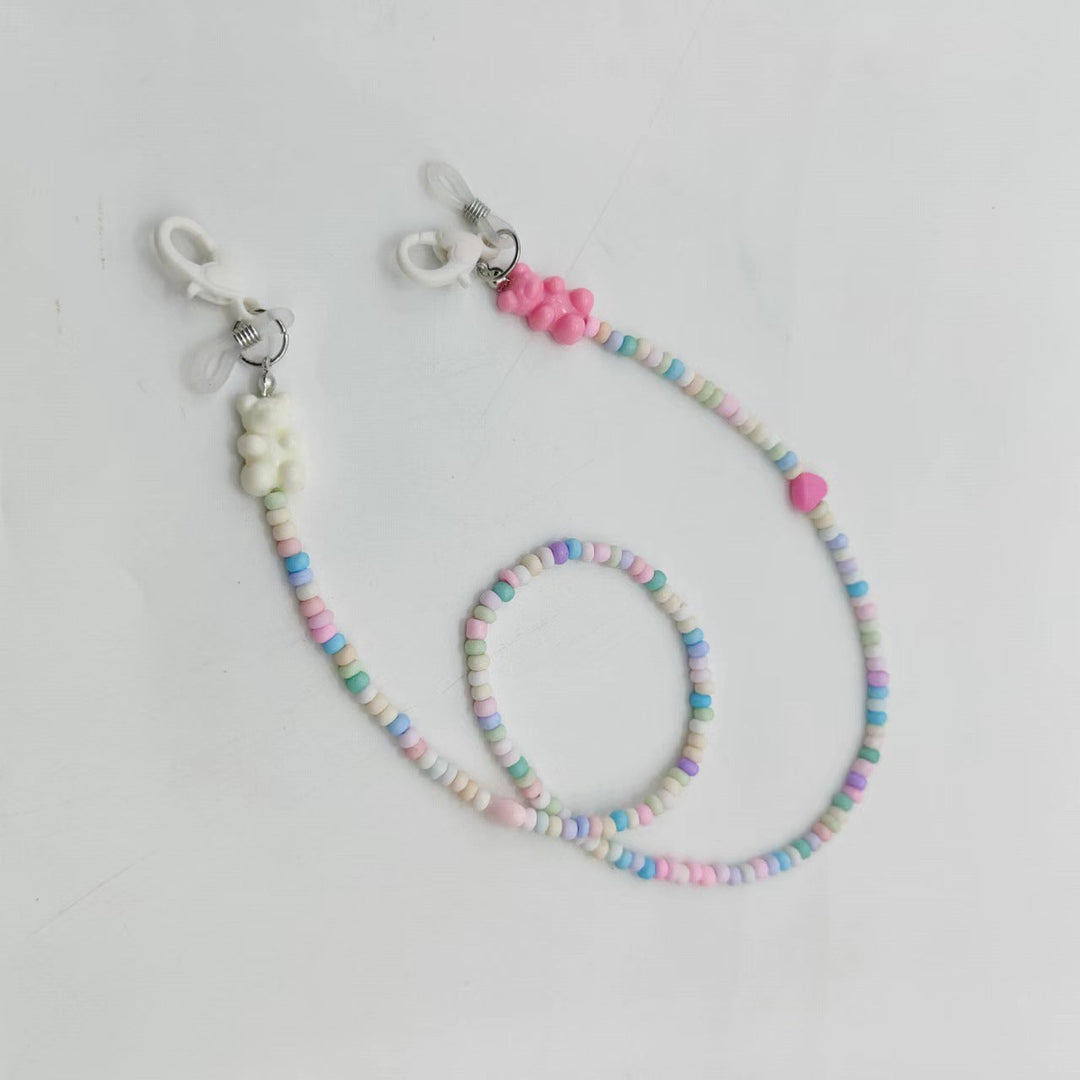Elegant colorful beaded glasses chain, a perfect gift for women. Securely holds eyewear, a stylish fashion accessory.