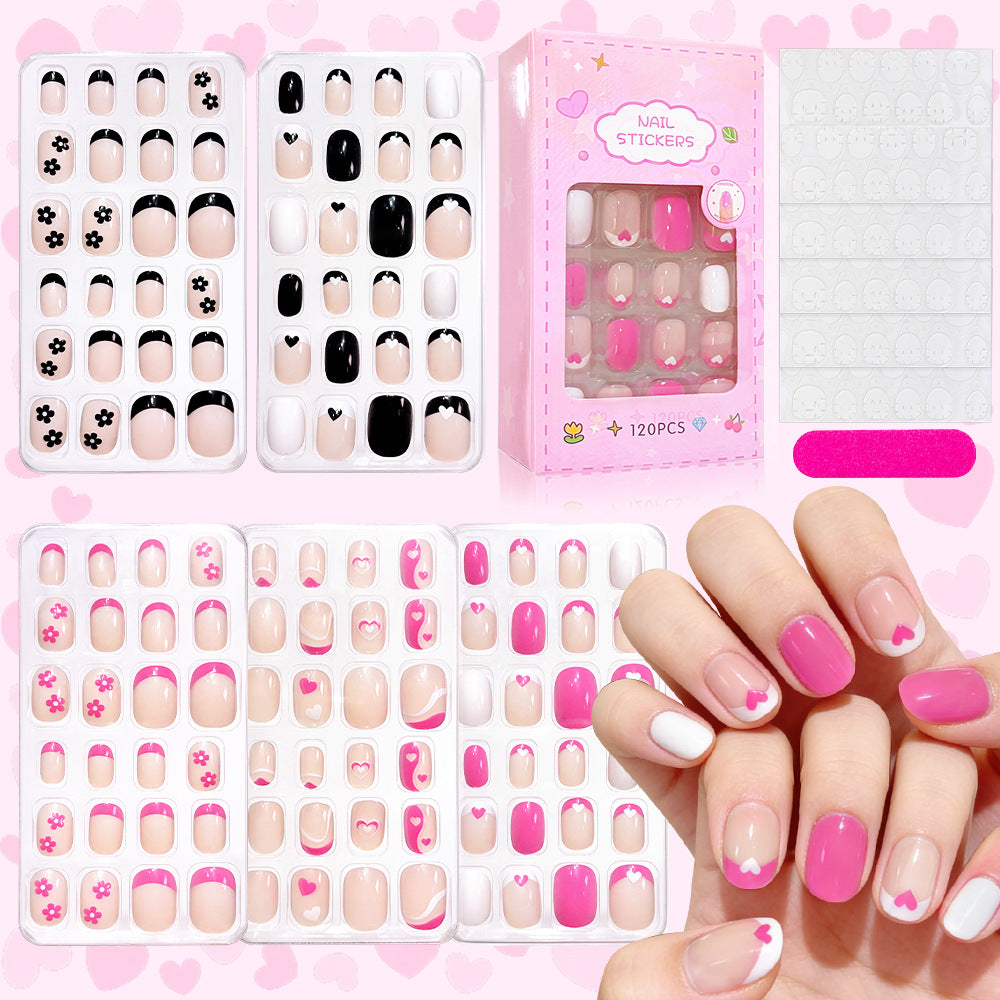 Vibrant press-on nail set for women, featuring fun themes & easy application for expressive style.