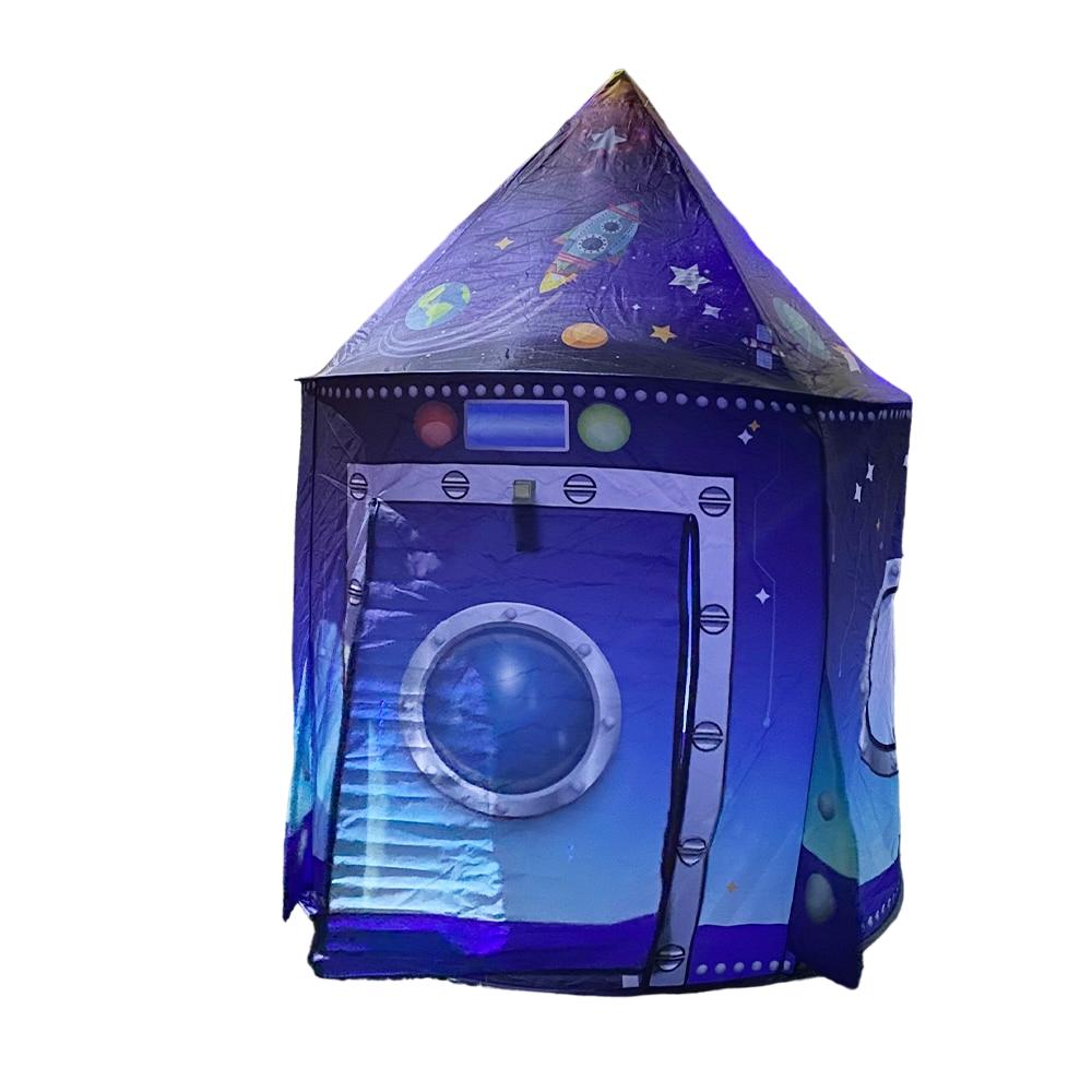 Rocket spaceship play tent for kids; an ideal gift for indoor & outdoor space adventure imaginative play.